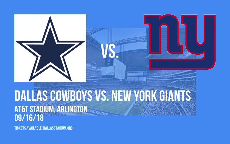 Dallas Cowboys vs. New York Giants at AT&T Stadium tickets Dallas Cowboys vs. New York Giants at AT&T Stadium