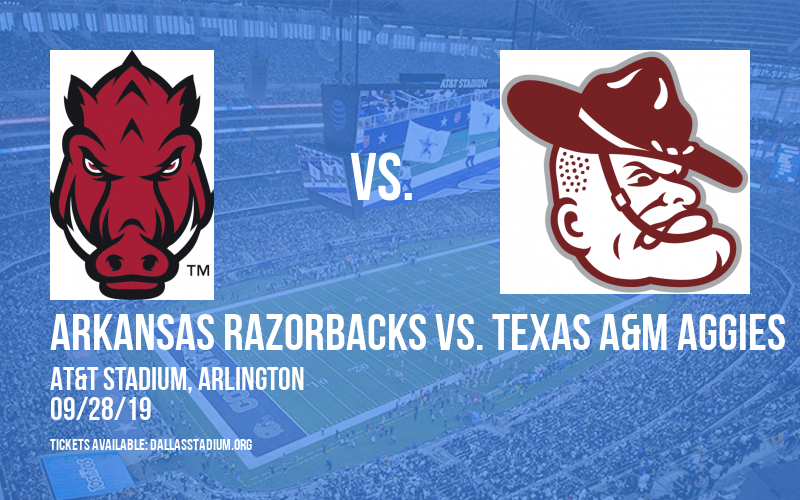 Arkansas Razorbacks vs. Texas A&M Aggies at AT&T Stadium tickets Arkansas Razorbacks vs. Texas A&M Aggies at AT&T Stadium