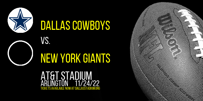 Dallas Cowboys vs. New York Giants at AT&T Stadium