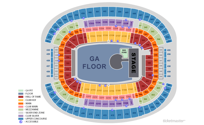 at t stadium seating chart