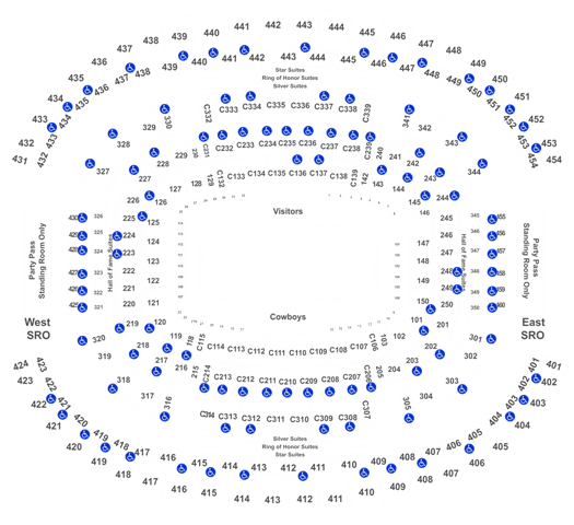 Dallas Cowboys Football Season Tickets (Includes Tickets To All Regular Season Home Games) at AT&T Stadium