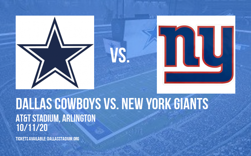 Dallas Cowboys vs. New York Giants at AT&T Stadium tickets Dallas Cowboys vs. New York Giants at AT&T Stadium