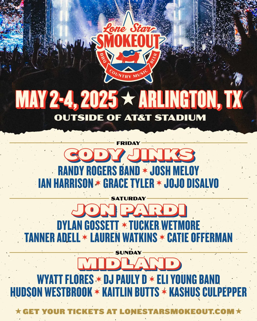 Lone Star Smokeout: Cody Jinks, Randy Rogers Band & Josh Meloy – Friday